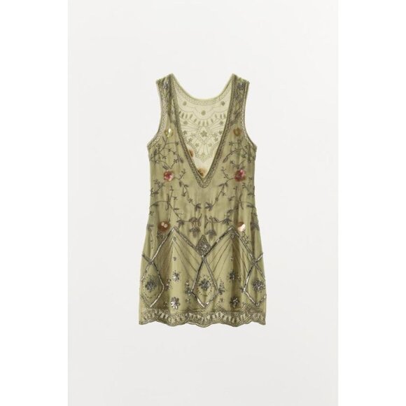 ZARA LIMITED EDITION BEADED SEQUIN DRESS - Picture 4 of 5